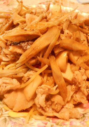 夫が作る☆豚とゴボウのスパゲティ-レシピのメイン写真