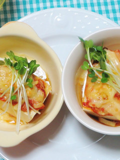 簡単☆あと一品♪豆腐のキムチーズのせ焼き-レシピのメイン写真