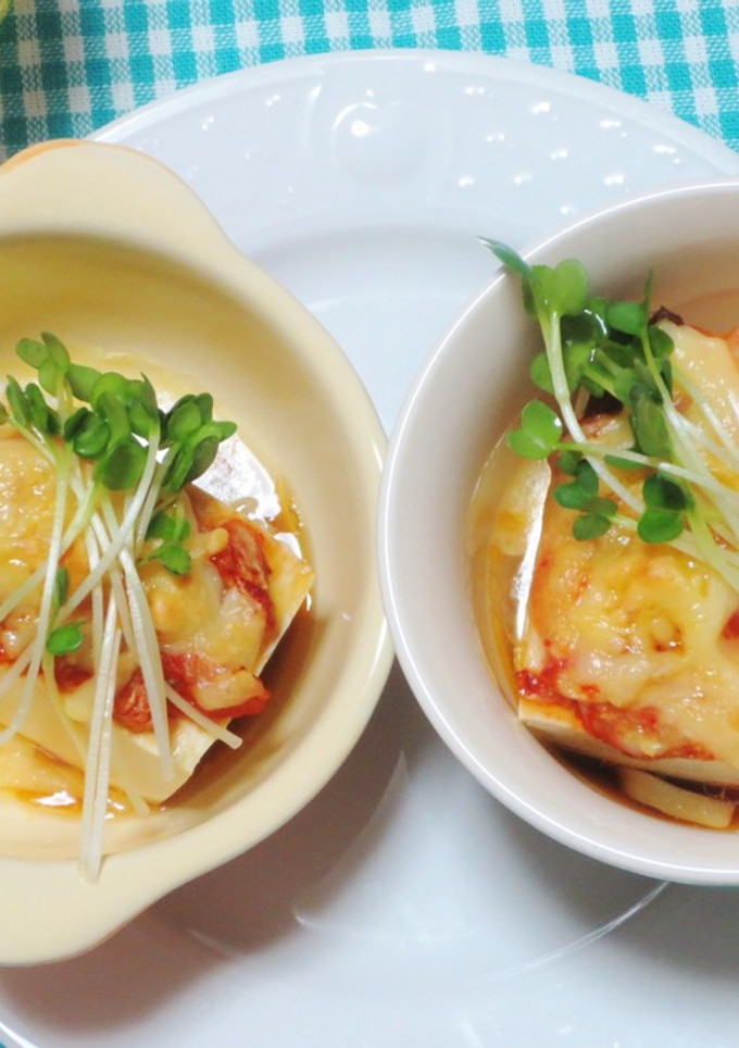 簡単☆あと一品♪豆腐のキムチーズのせ焼き-レシピのメイン写真