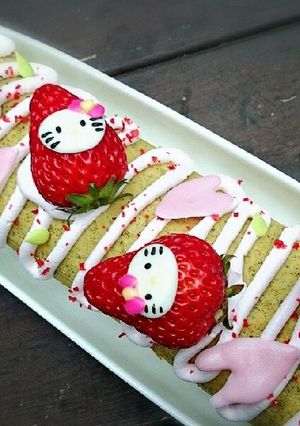 ❤キティーちゃん苺ロールケーキ❤-レシピのメイン写真