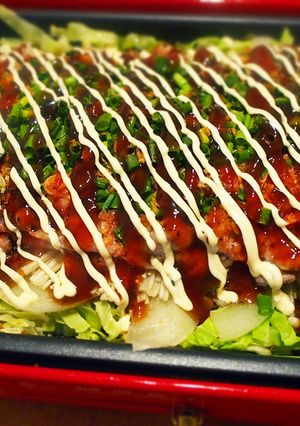 お好み焼き風ホットプレート蒸し鍋-レシピのメイン写真