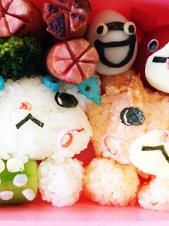 キャラ弁 コマさんとコマじろうのおにぎり-レシピのメイン写真