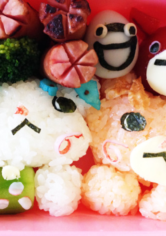 キャラ弁 コマさんとコマじろうのおにぎり-レシピのメイン写真