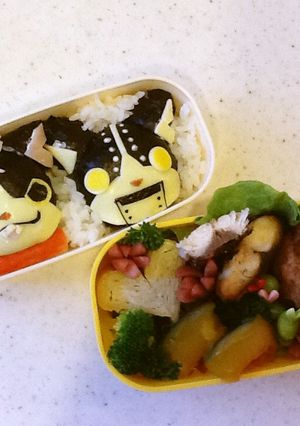 フユニャンとロボニャンキャラ弁（≧∇≦）-レシピのメイン写真
