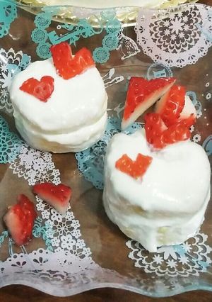 簡単！赤ちゃん用ハートのミニイチゴケーキ-レシピのメイン写真