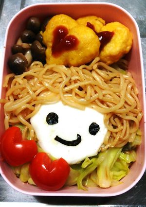 マルちゃん焼そば＜たらこ＞☆デコ弁-レシピのメイン写真