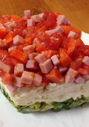 お雛祭りに❤︎ひし形ポテトサラダ❤︎-レシピのメイン写真