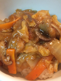 たっぷり野菜の甘酢あんかけ丼-レシピのメイン写真