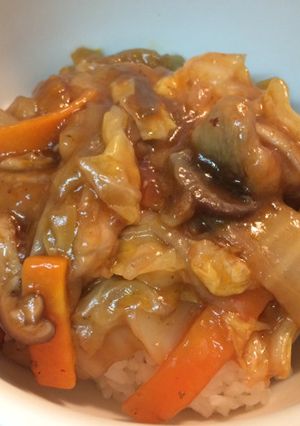 たっぷり野菜の甘酢あんかけ丼-レシピのメイン写真