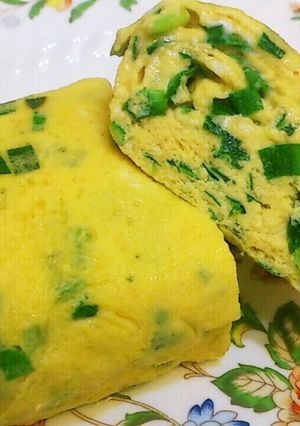 ニラたっぷり厚焼き玉子-レシピのメイン写真