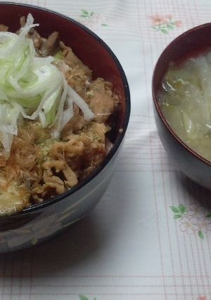 お好み焼き風照り焼き豚丼-レシピのメイン写真
