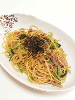 舞茸と小松菜の和風パスタ-レシピのメイン写真