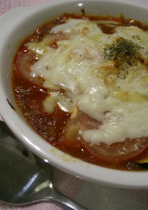 簡単☆茄子とトマトのミートソース重ね焼き-レシピのメイン写真
