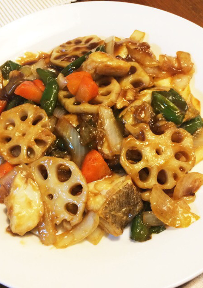 手軽に本格派！鱈と野菜の黒酢炒め-レシピのメイン写真
