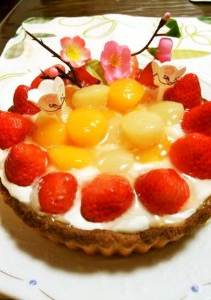 ひな祭りに♡HMで桃といちごのタルト♪-レシピのメイン写真