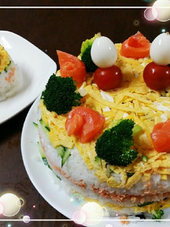 ケーキ風お寿司-レシピのメイン写真