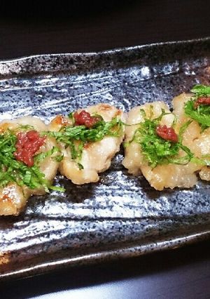 鶏もも肉のさっと焼き梅しそ添え-レシピのメイン写真