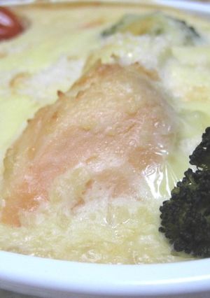 ヘルシー！長芋と鮭のみそ味豆腐グラタン-レシピのメイン写真
