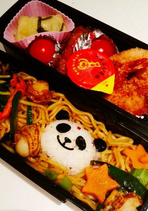 パンダを探せ！中華焼きそば弁当❤︎-レシピのメイン写真