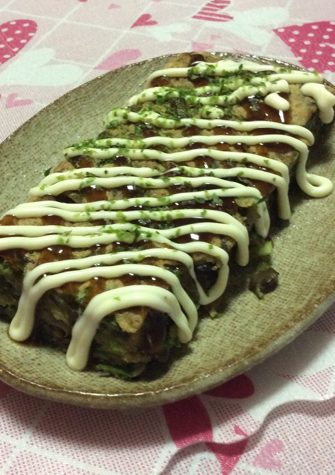 ♡レタスとひじきのお好み焼き風☆厚焼卵♡-レシピのメイン写真