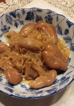 イカの白子と糸こんにゃくの煮付け-レシピのメイン写真