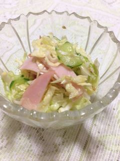 簡単☆キャベツとハムの中華サラダ-レシピのメイン写真