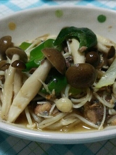 ヘルシー♪サバ缶のキノコ蒸し♪-レシピのメイン写真