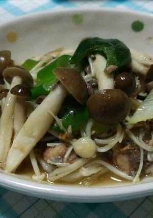 ヘルシー♪サバ缶のキノコ蒸し♪-レシピのメイン写真