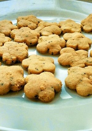 きな粉と黒ごまの簡単なレンジクッキー-レシピのメイン写真