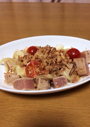 マグロタタキとモッツァレラの和風サラダ-レシピのメイン写真