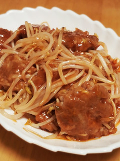 もやし入りフンワリ団子の甘酢餡掛け☆節約-レシピのメイン写真