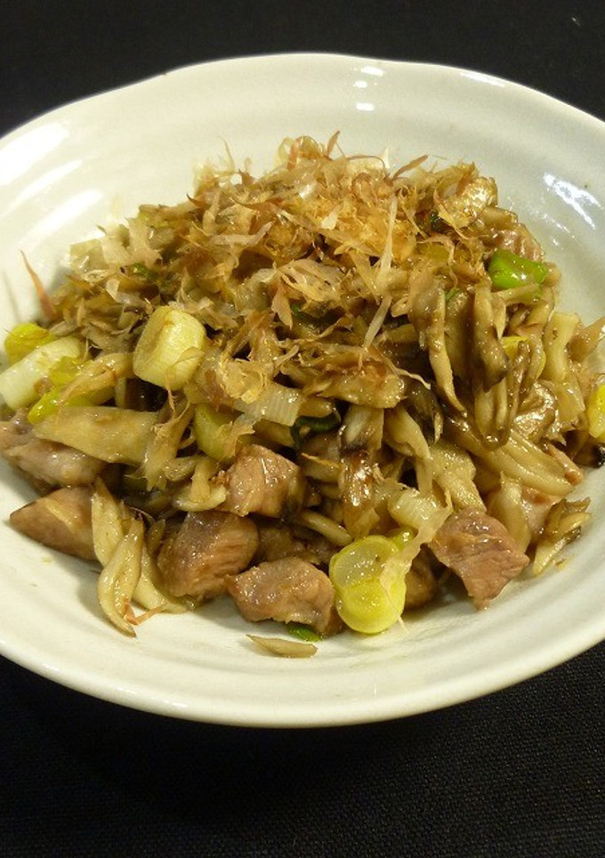 簡単！舞茸と豚肉の醬油炒め-レシピのメイン写真