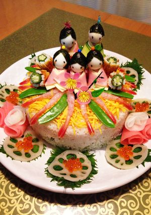 ひな祭りのちらし寿司ケーキ-レシピのメイン写真