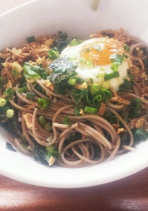 一人お昼にぶっかけお蕎麦-レシピのメイン写真