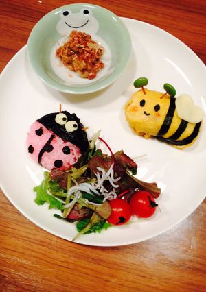 かわいいオムレツプレート-レシピのメイン写真