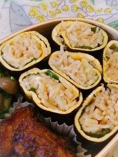 たらこ焼そばの大葉たまマヨ海苔巻き☆-レシピのメイン写真