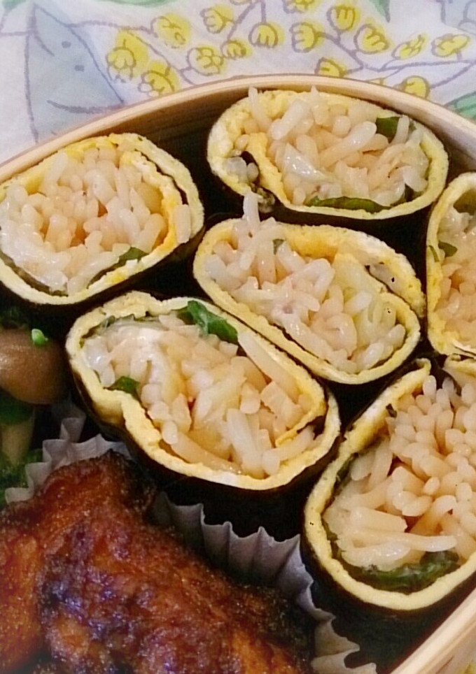 たらこ焼そばの大葉たまマヨ海苔巻き☆-レシピのメイン写真
