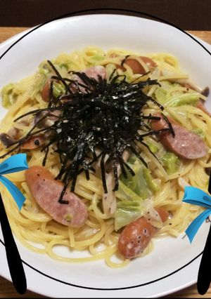 ＊春キャベツ＊濃厚クリームパスタ-レシピのメイン写真
