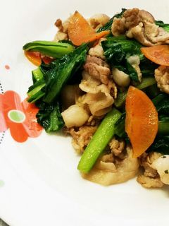 ◇小松菜と豚肉の炒め物◇-レシピのメイン写真