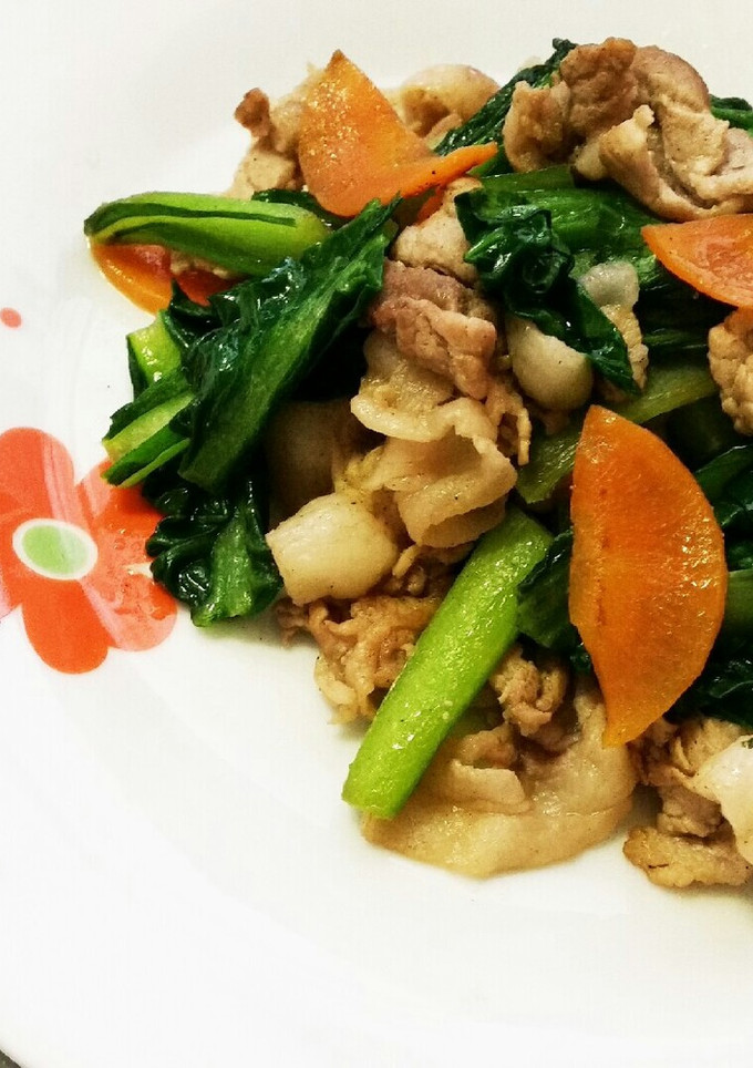 ◇小松菜と豚肉の炒め物◇-レシピのメイン写真