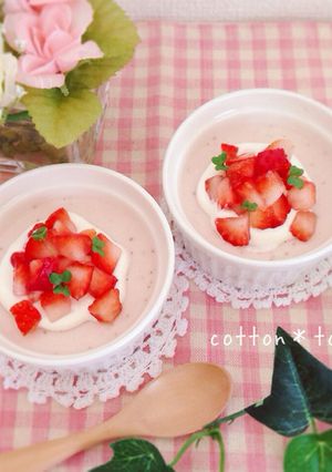 フレッシュ♡苺のパンナコッタ-レシピのメイン写真
