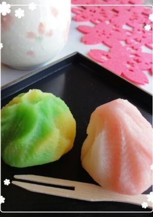 春うらら～♪練りきり茶菓子♪-レシピのメイン写真