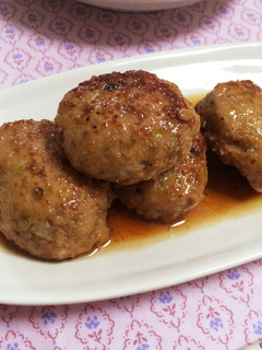 豚ひき肉で*ふわふわ照焼きつくね-レシピのメイン写真