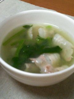豚バラ肉とほうれんそうのスープ-レシピのメイン写真