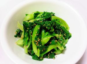 チンゲン菜花(青梗菜)のナムル☆茹で方-レシピのメイン写真