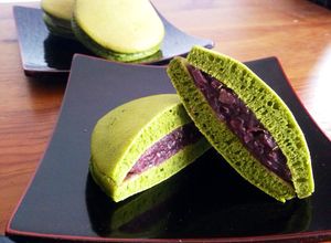 簡単！粉末緑茶で抹茶のどら焼き♪-レシピのメイン写真