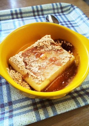 高野豆腐のはちみつきなこ牛乳がけ-レシピのメイン写真