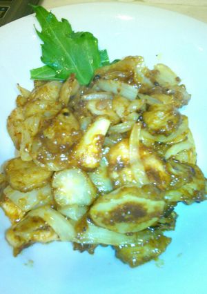 キクイモと鶏胸肉のカレー炒め-レシピのメイン写真