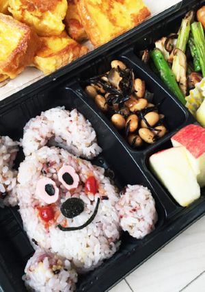 キャラ弁★彡六穀米名犬チーズむすび-レシピのメイン写真
