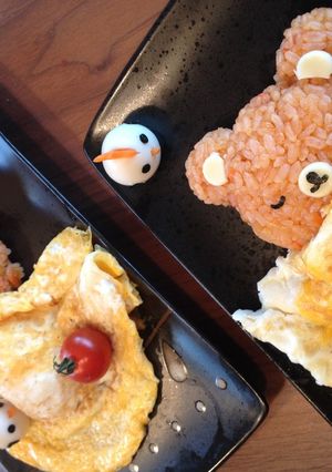 リラックマオムライス　かわいいデコめし-レシピのメイン写真